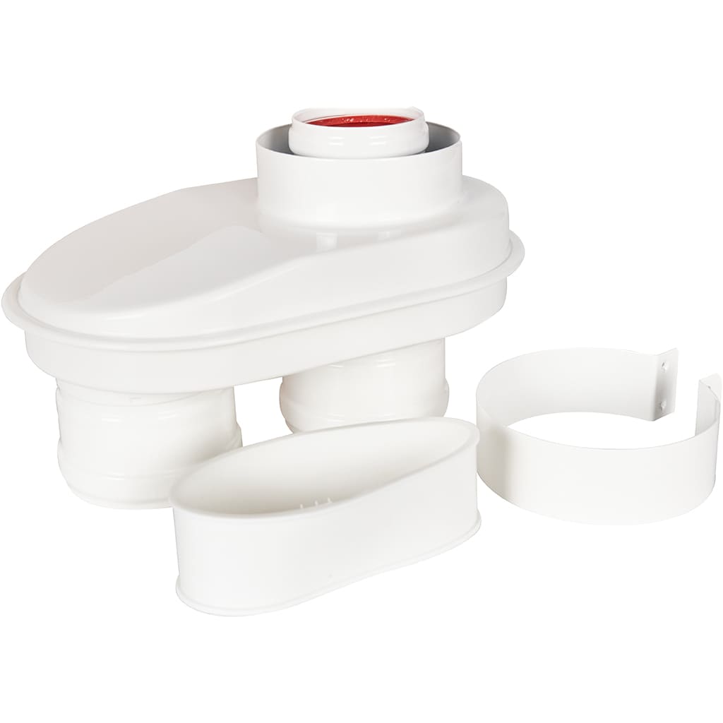 Адаптер традиционный ROMMER переход на двухтрубную систему D80/80 (Baxi(кроме ECONova/Classic),Mizudo,Haier,Arderia и др.) хомут в компл., RCA-8080-210002