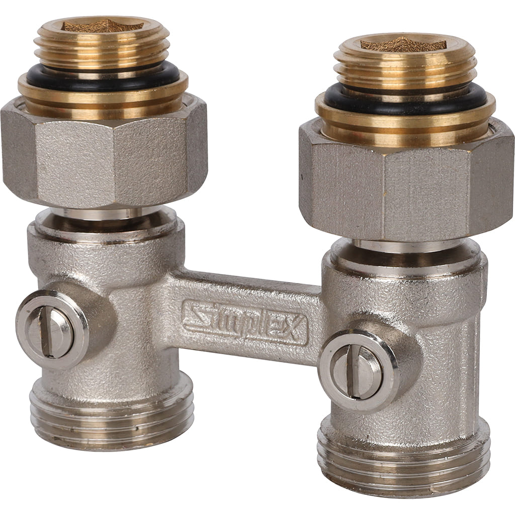 Узел нижнего подключения для радиаторов Meibes Standart line Тип D1/50 прямой, 1/2 НPx3/4 HP, F10011