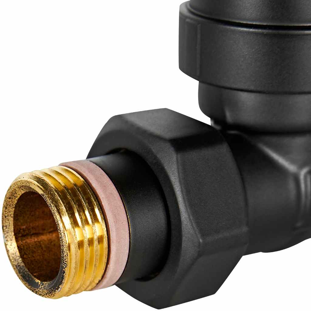 Клапан термостатический STOUT Design черный, прямой 1/2, SVTD-0001-000015B