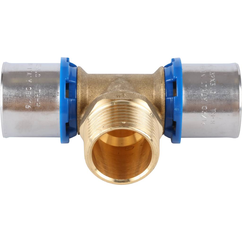 Тройник-переходник APE с наружной резьбой 32х1 х32 для металлопластиковых труб прессовой, ARL2010404