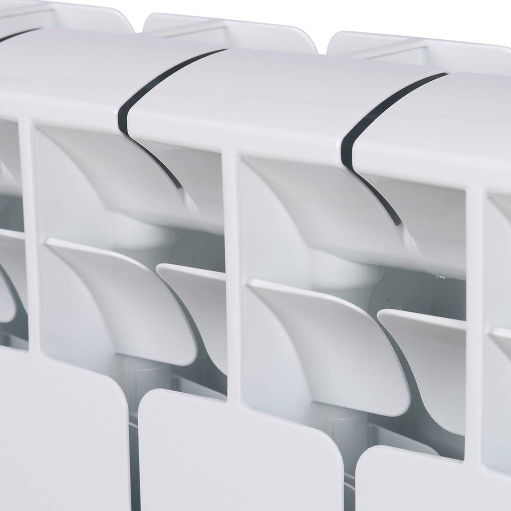 Радиатор биметаллический RIFAR BASE 500 8 секций боковое подключение (белый RAL 9016), 1RB50-8