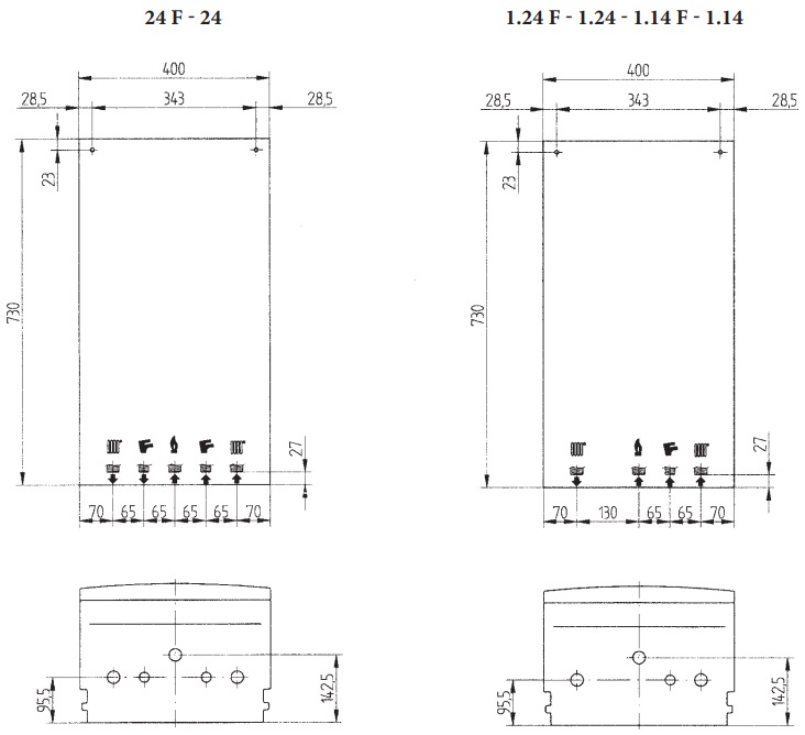 Газовый настенный котел Baxi ECO Four 1.24 одноконтурный атмосферный, CSE46124354-
