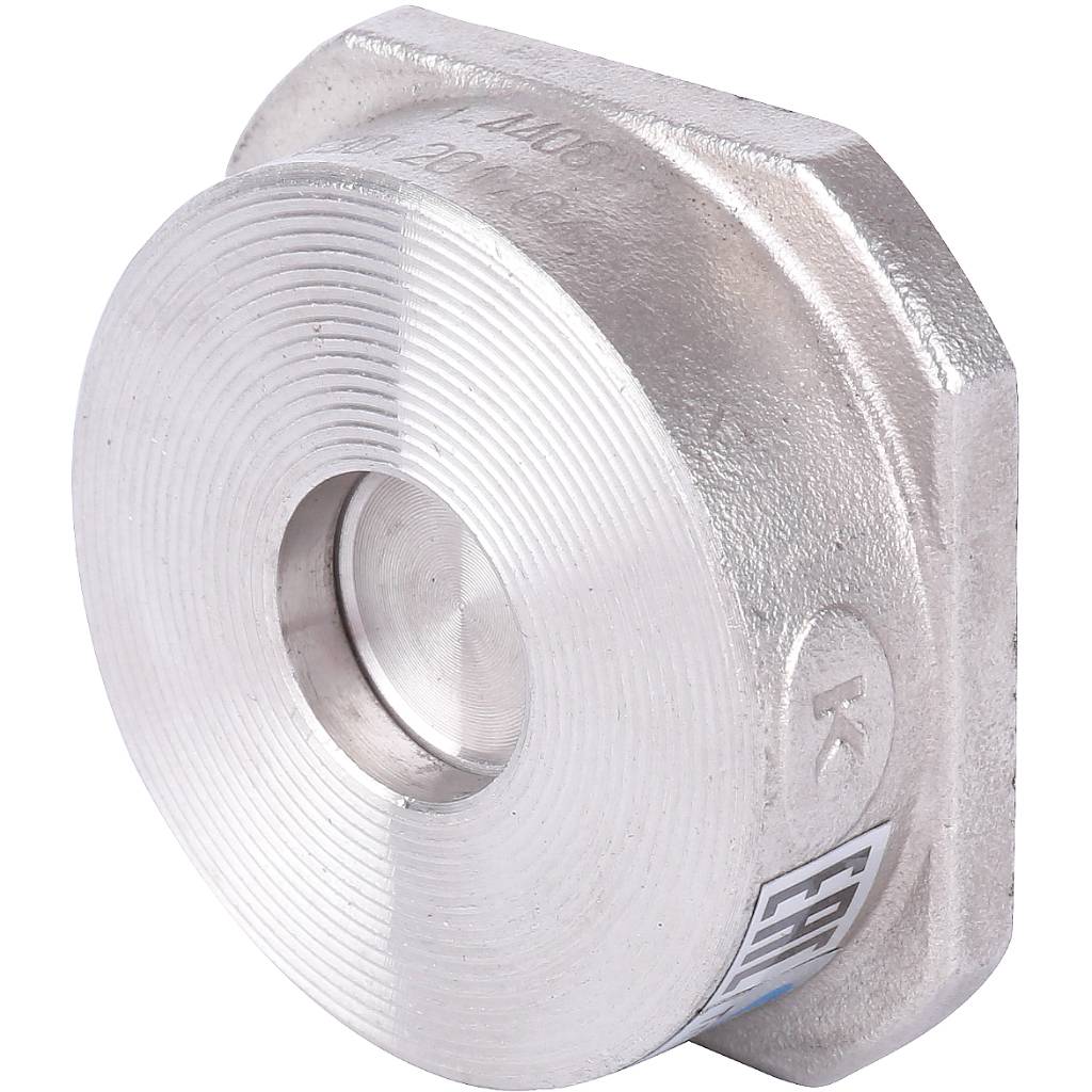 Клапан обратный пружинный ZETKAMA 275I Ду15 Ру40 межфланцевый из нерж. стали, 275I015E51