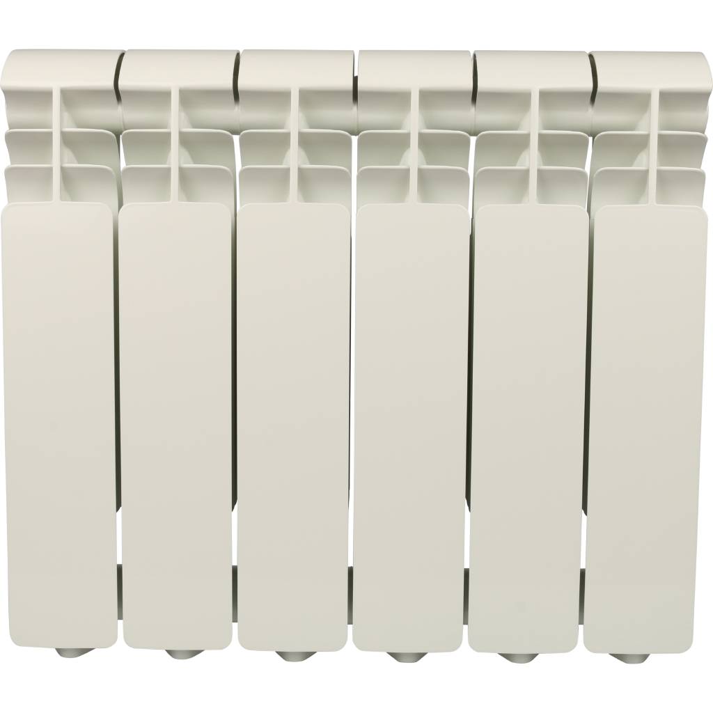 Радиатор алюминиевый Global ISEO 350 6 секций боковое подключение (белый RAL 9010), IS035006