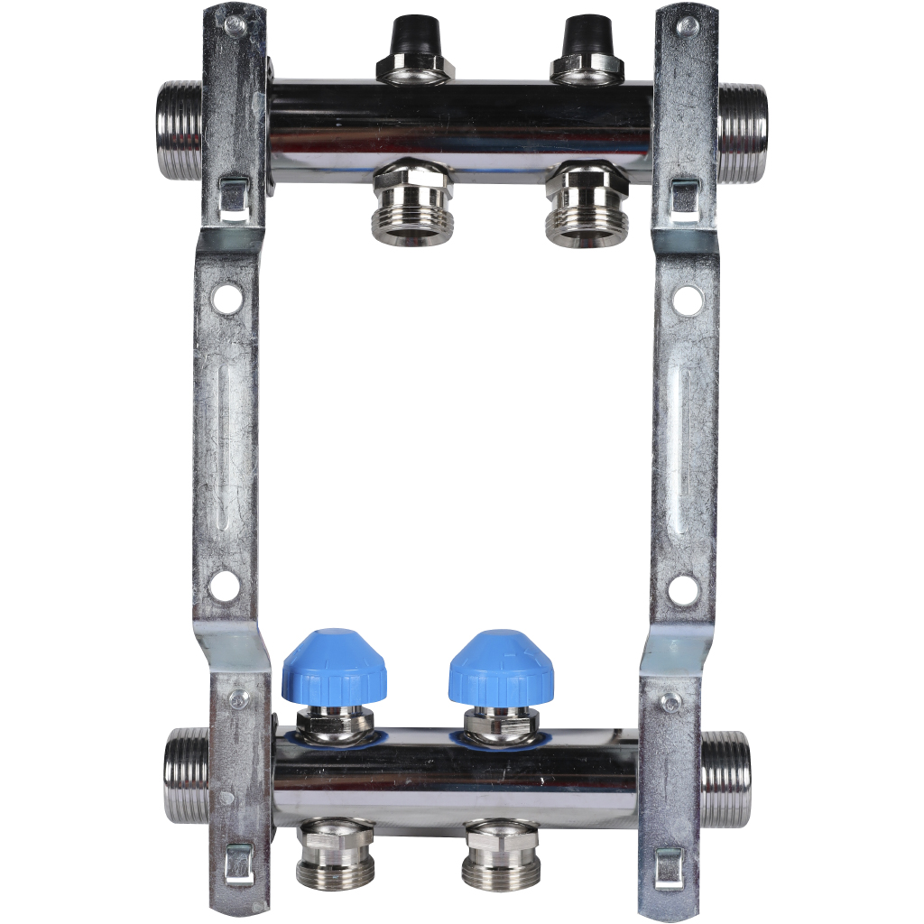 Распределительный коллектор РЕХАУ HKV на 2 контура (нерж .сталь), 12180211001