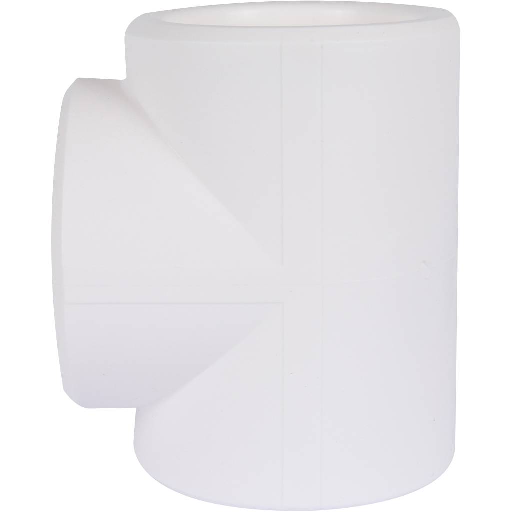 Тройник Kalde d=90 для полипропиленовых труб под сварку (цвет белый)