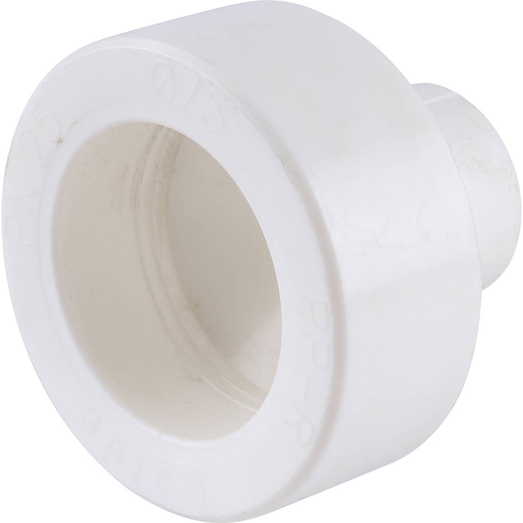 Муфта переходная Kalde 75x25 для полипропиленовых труб под сварку (цвет белый), 3212-rdc-752500