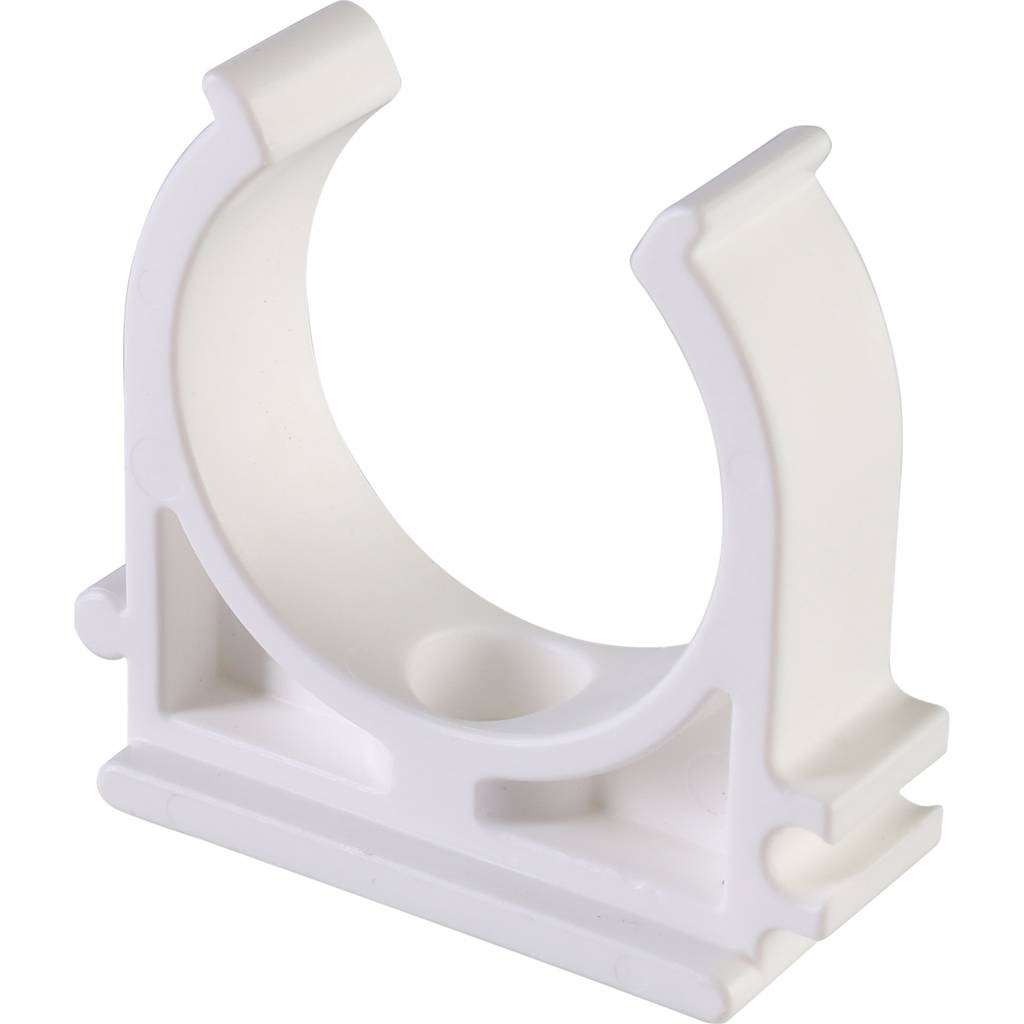 Крепление Политэк d=32 для полипропиленовых труб под сварку (цвет белый), 9000000032