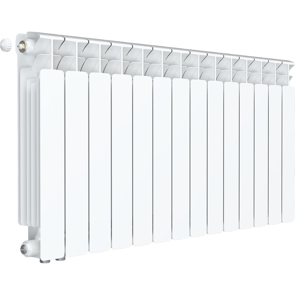 Радиатор биметаллический RIFAR BASE VENTIL 500 14 секции нижнее правое подключение (цвет RAL 9005), 144709