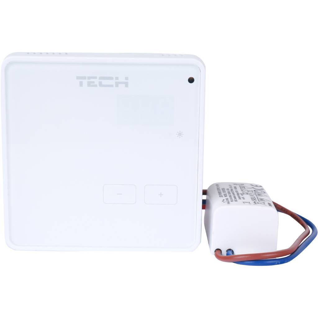 Беспроводной комнатный терморегулятор белый TECH R-8z, WG.11.0540