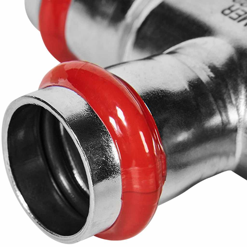 Тройник ROMMER переходной ВПр, 28х22х22, из нержавеющей стали прессовой, RSS-1014-282222