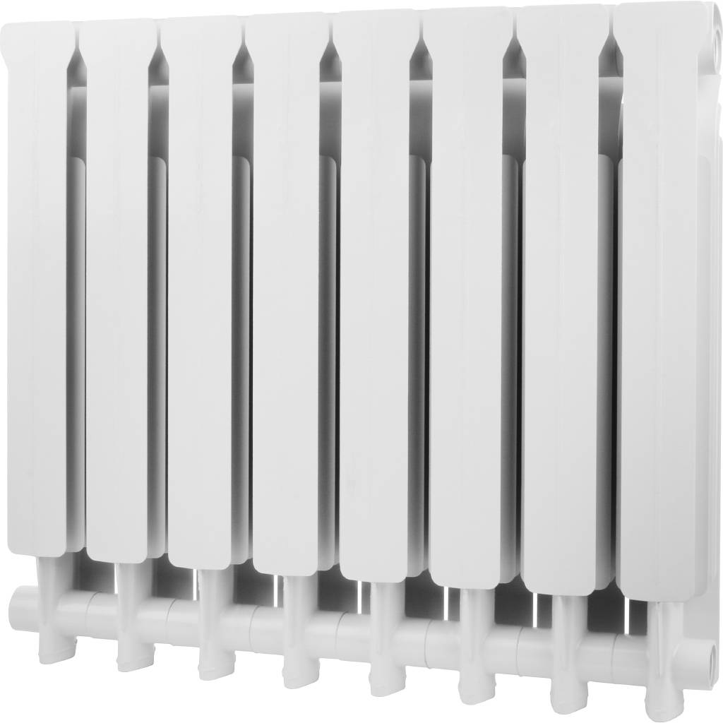 Радиатор алюминиевый Global ISEO 500 8 секций боковое подключение (белый RAL 9010), IS05001008