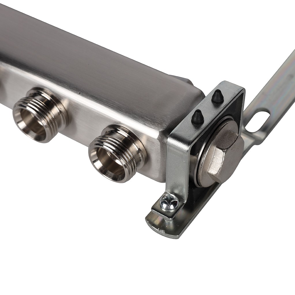 Коллектор из нержавеющей стали ROMMER для радиаторной разводки 12 выходов