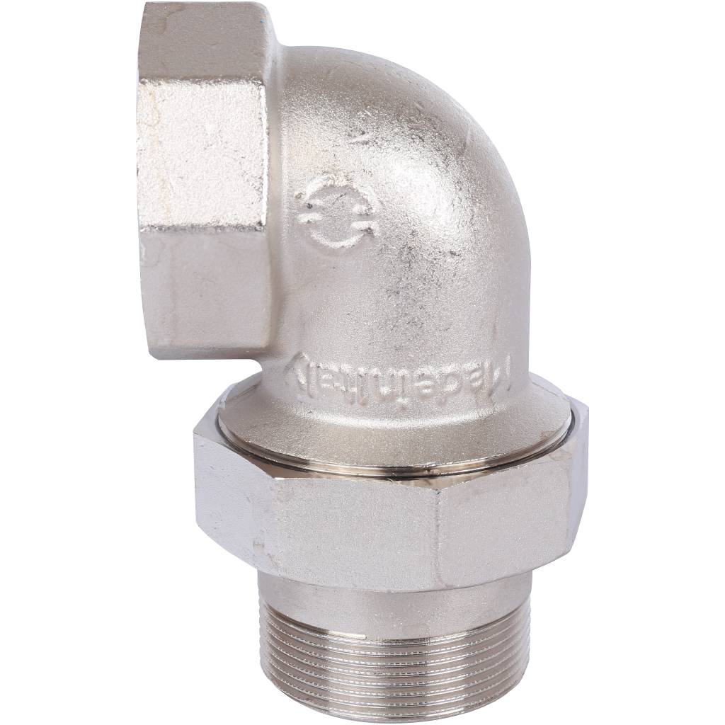 Разъемное угловое соединение STOUT американка ВН 2 уплотнение под гайкой o-ring кольцо, никелированное, SFT-0057-000002