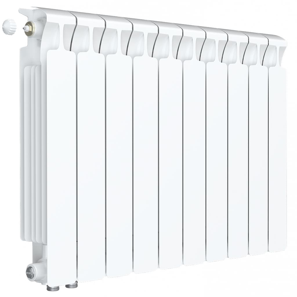 Радиатор биметаллический RIFAR MONOLIT VENTIL 500 MVR 11 секций нижнее правое подключение (белый RAL 9016), 3RM50.VR-11