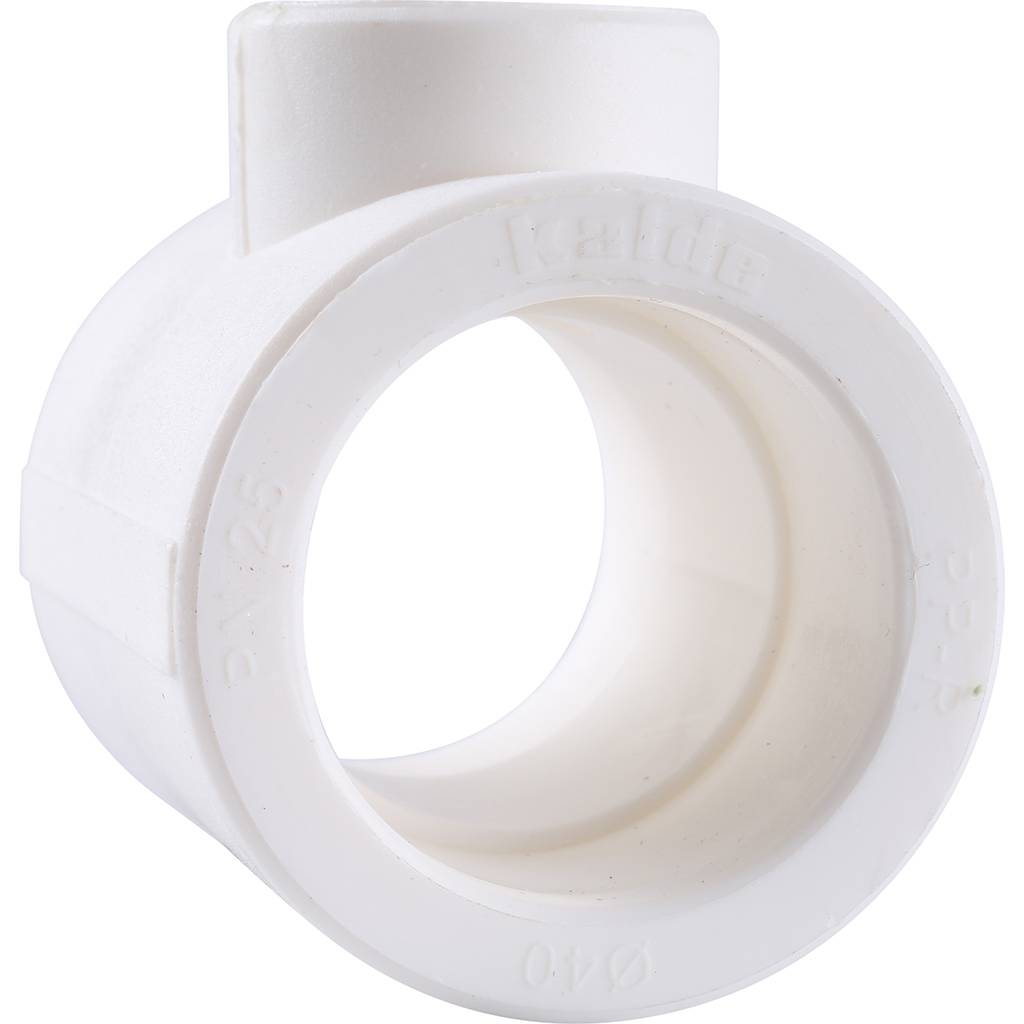 Тройник переходной Kalde 40х25х40 для полипропиленовых труб под сварку (цвет белый)