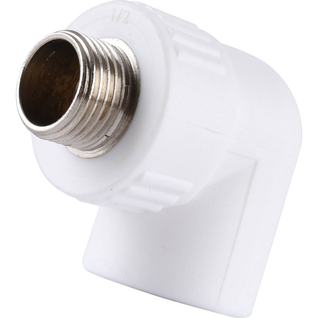 Угольник Kalde с наружной резьбой 25x1/2 для полипропиленовых труб, 3222-emo-250b00