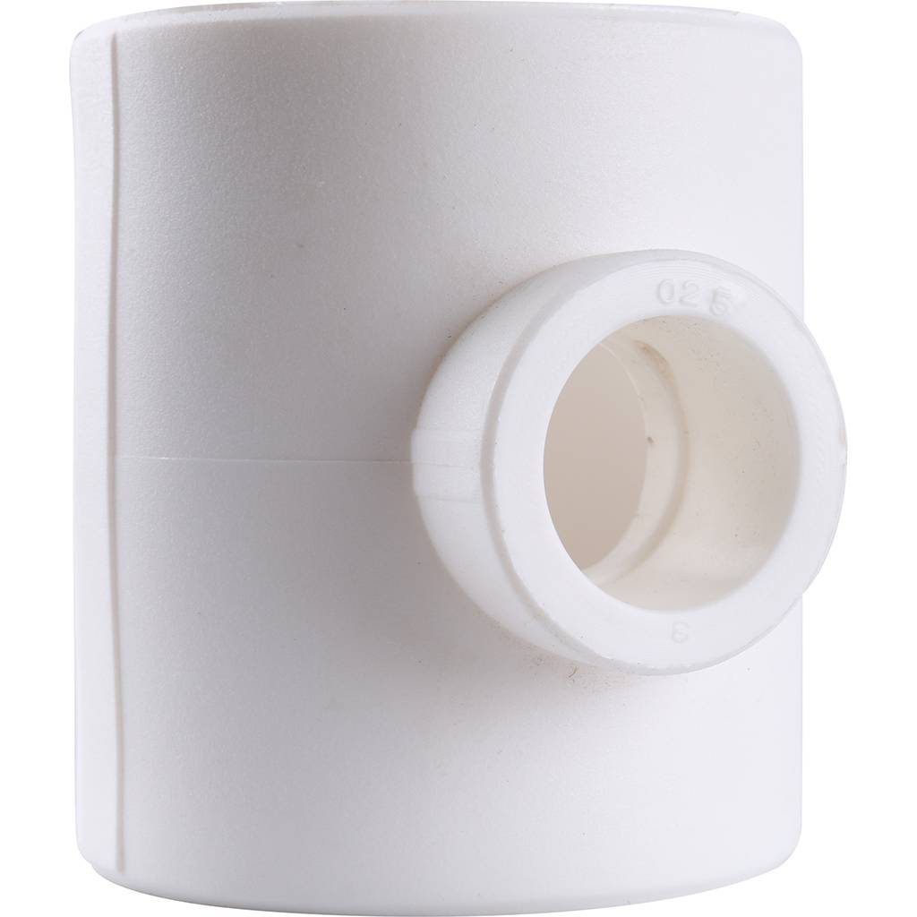 Тройник переходной Kalde 50x25x50 для полипропиленовых труб под сварку (цвет белый), 3212-tio-502550