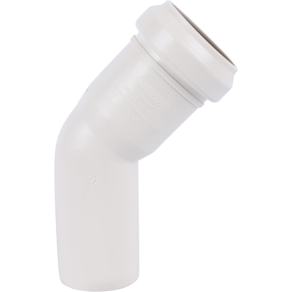 Отвод Sinikon КОМФОРТ ПЛЮС D040 x 45°, 504017.K