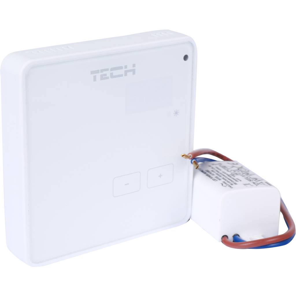 Беспроводной комнатный терморегулятор белый TECH R-8z, WG.11.0540