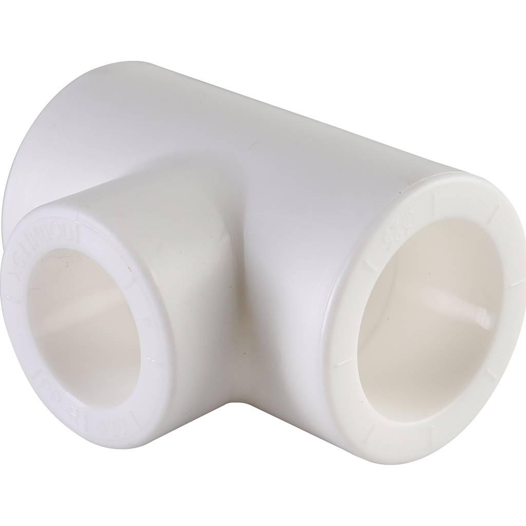 Тройник переходной Политэк 25х20х25 для полипропиленовых труб под сварку (цвет белый), 9300252025