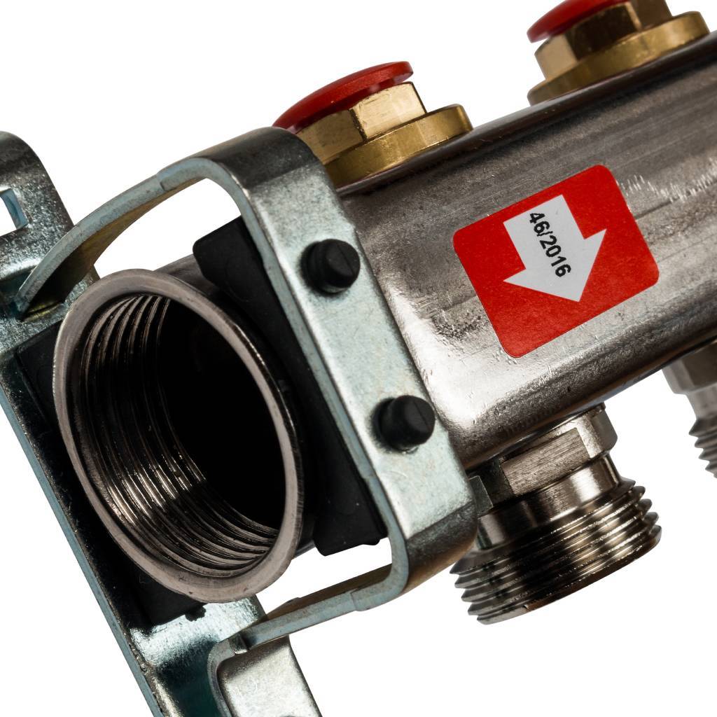 Коллектор из нержавеющей стали без расходомеров STOUT 6 выходов, SMS 0922 000006