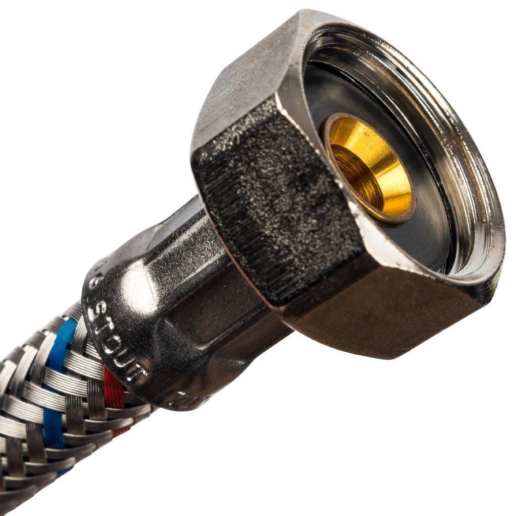 Гибкая подводка для воды STOUT M 10 (18мм) х ВР 1/2, длина 500 мм, SHF-0026-181015