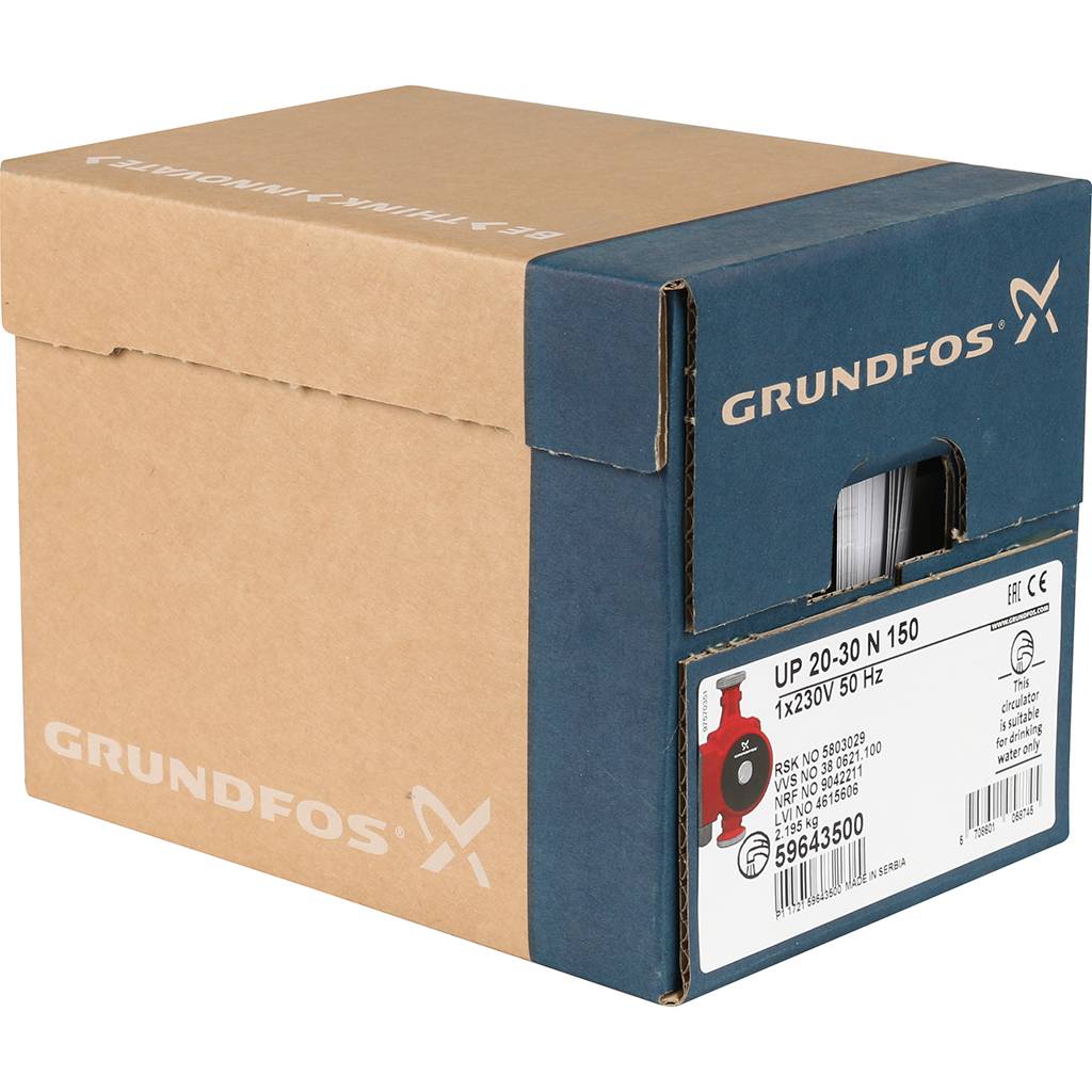 Насос циркуляционный/ бытовой Grundfos UP 20-30 N