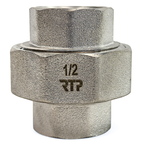 Американка прямая, латунь, внутренняя/внутренняя резьба  1/2, никель, RTP