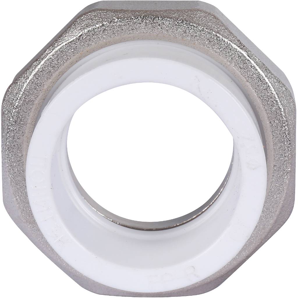 Муфта разъемная с внутренней резьбой Политэк 32х1 1/4 для полипропиленовых труб под сварку (цвет белый)