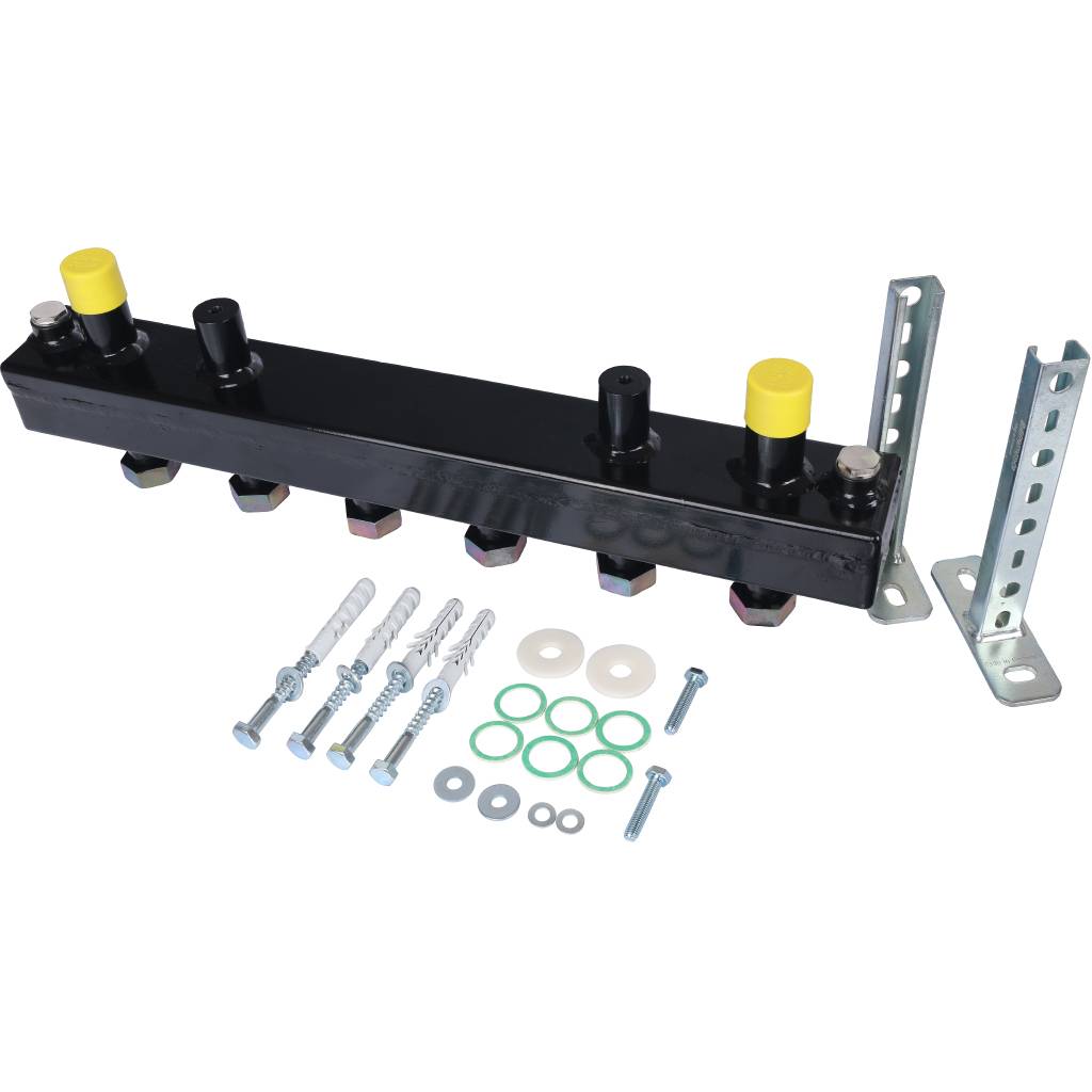 Стальной распределительный коллектор STOUT SDG-0018 3 отопительных контура с гидравлическим разделителем DN 20