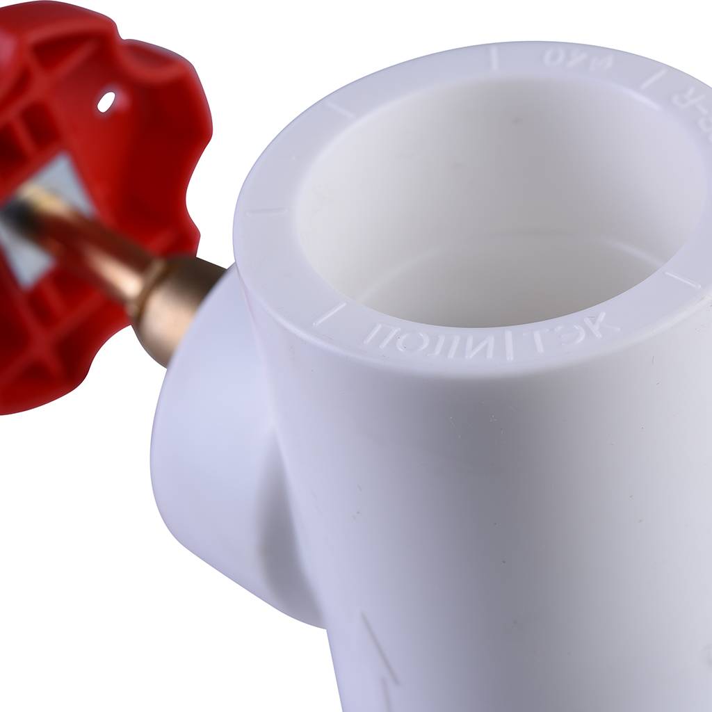 Вентиль Политэк d=40 для полипропиленовых труб под сварку (цвет белый), 9700000040