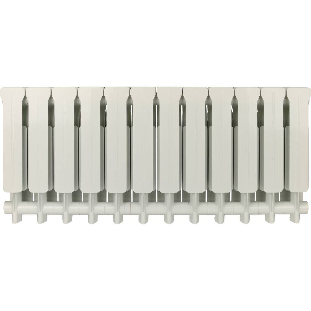 Радиатор алюминиевый Global ISEO 350 12 секций боковое подключение (белый RAL 9010), IS035012