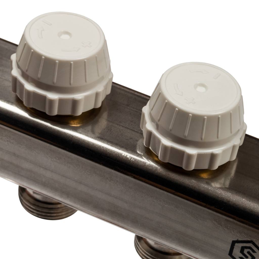 Коллектор из нержавеющей стали без расходомеров STOUT 4 выхода