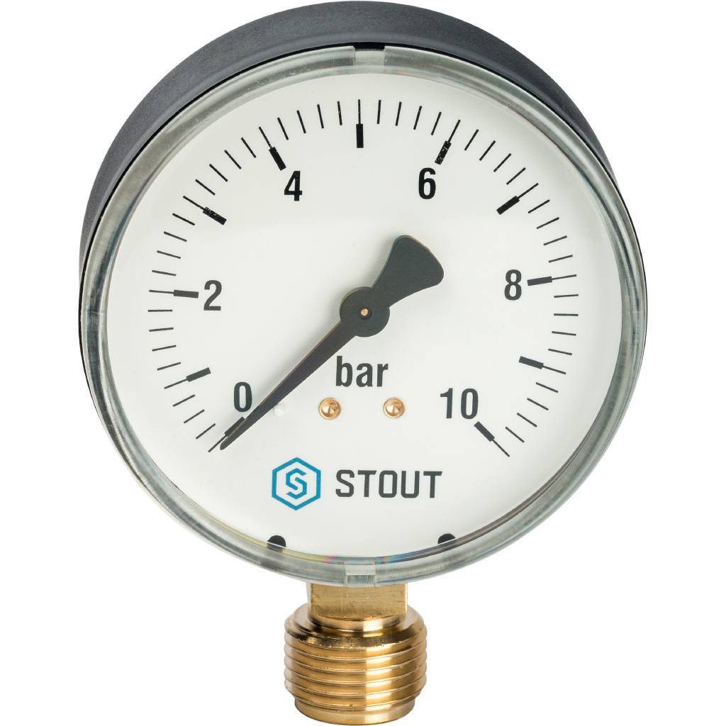 Манометр радиальный STOUT 80 мм