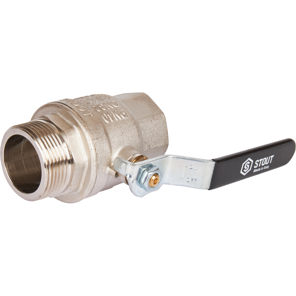 Кран шаровой STOUT полнопроходной, ВР/НР, ручка рычаг 1 1/4, SVB-0003-000032