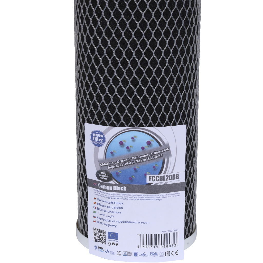 Картридж AquaFilter AQM 20ВВ из спеченного активированного угля, FCCBL20BB