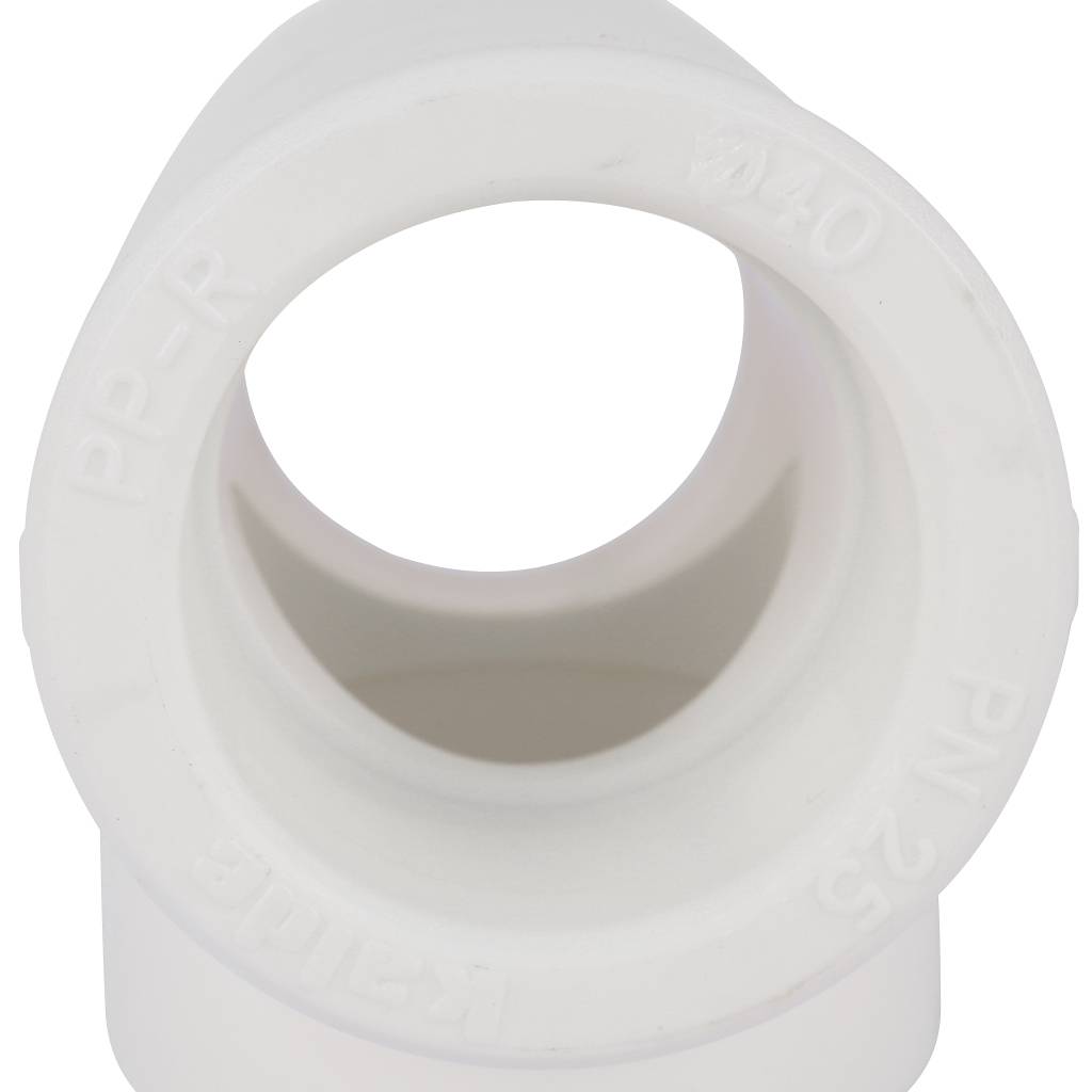 Тройник Kalde d=40 для полипропиленовых труб под сварку (цвет белый)