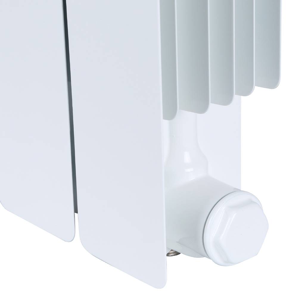 Радиатор биметаллический STOUT Space 500 7 секций нижнее правое подключение RAL9016, SRB-0320-050007