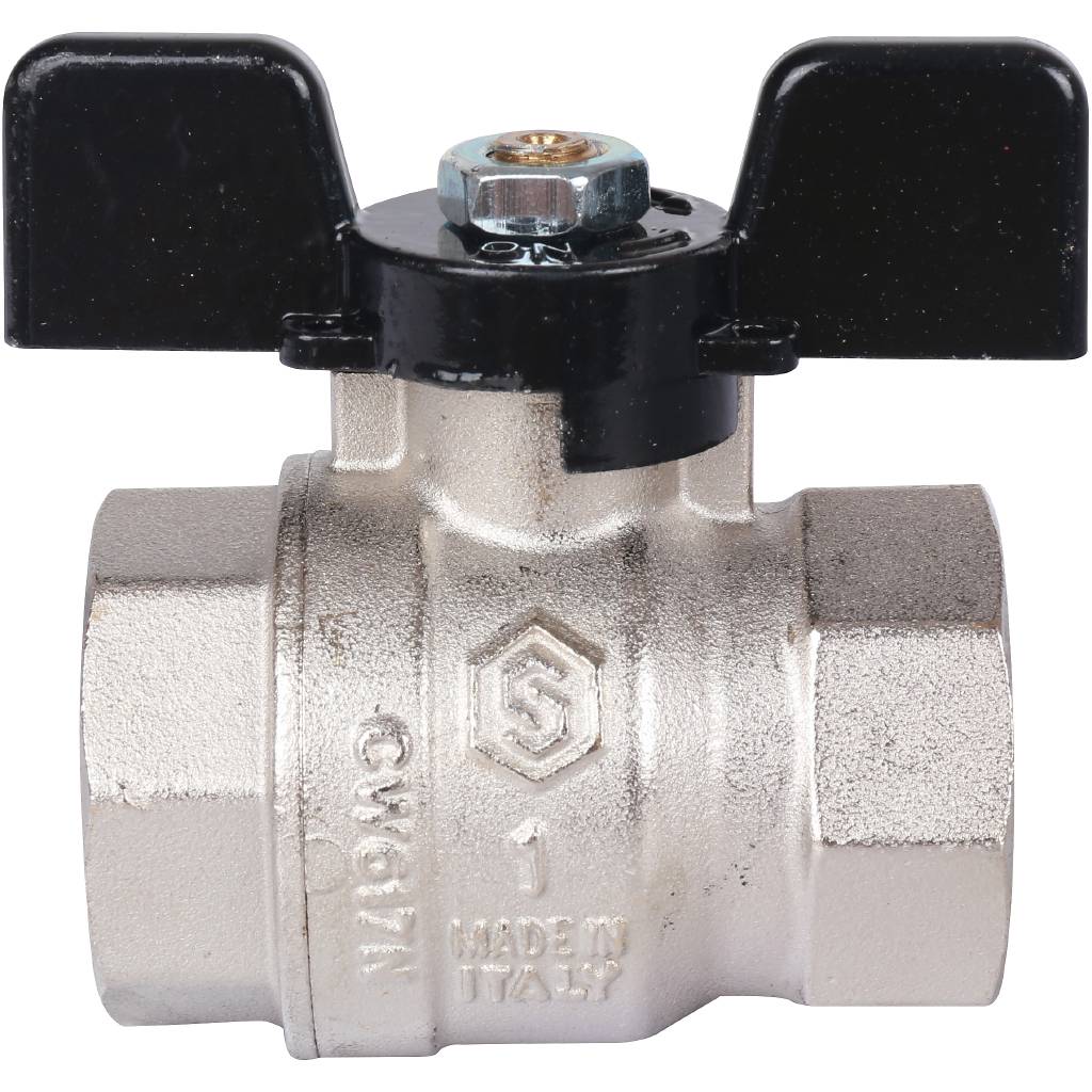 Кран шаровой стандартнопроходной STOUT SVB ВР/ВР, ручка бабочка 1