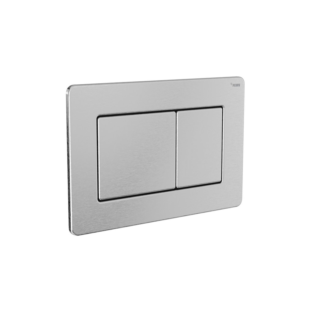 Панель смыва РЕХАУ NOVA QUAD STEEL с прямоугольными клавишами с покрытием против отпечатков пальцев, нержавеющая сталь, цвет брашированная нержавеющая сталь, матовый, 19102701001