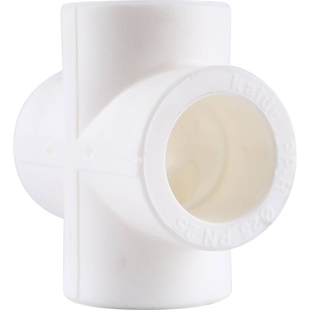 Крестовина Kalde d=25 для полипропиленовых труб под сварку (цвет белый)
