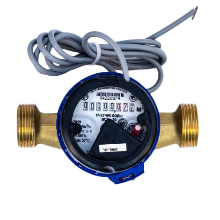 Счетчик холодной воды с имп. выходом Тепловодомер ВСХд-20 Ду20 (130 мм)