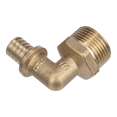 Угольник аксиальный, латунь, наружная резьба,16х3/4, желтый, RTP