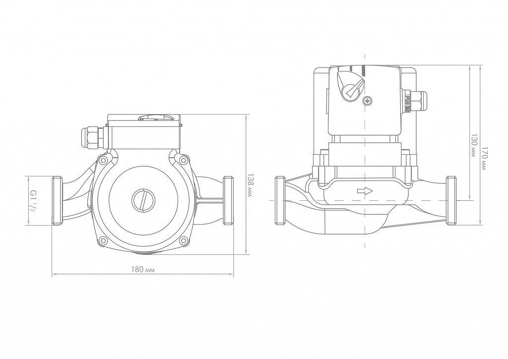 Насос циркуляционный для систем отопления ДЖИЛЕКС «ЦИРКУЛЬ» 25/80, 2580