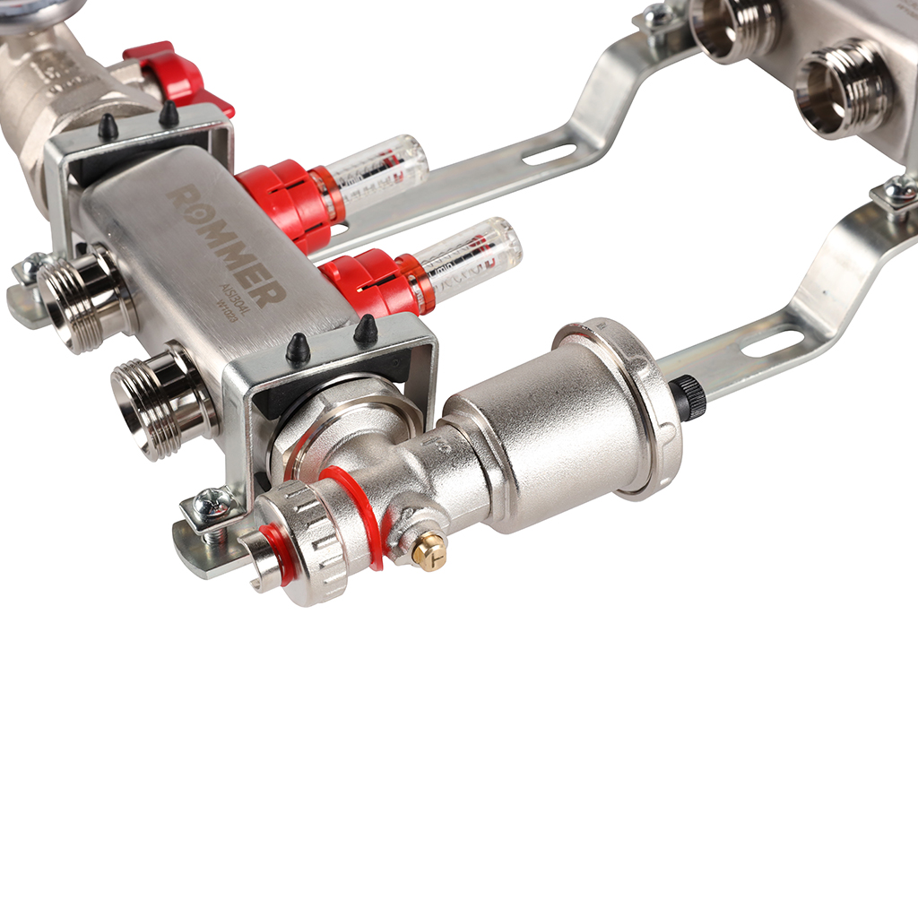 Коллектор из нержавеющей стали в сборе с расходомерами ROMMER 2 выхода