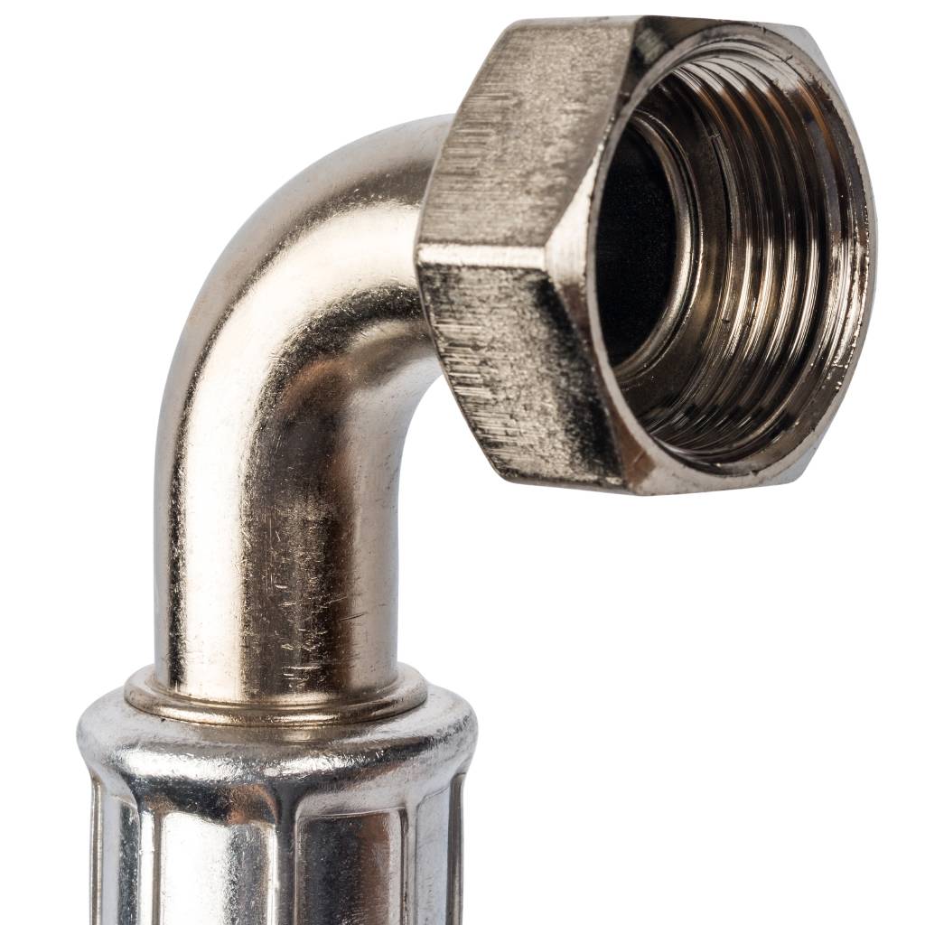 Гибкая подводка для воды STOUT НР 1 х ВР 1 угловая, длина 800 мм, SHF-0167-252525