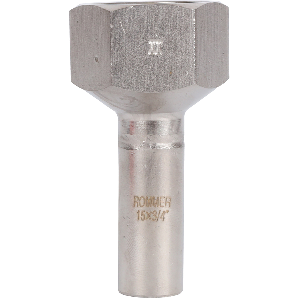 Вставка переходная НПр-ВР ROMMER 15х3/4 из нержавеющей стали прессовой