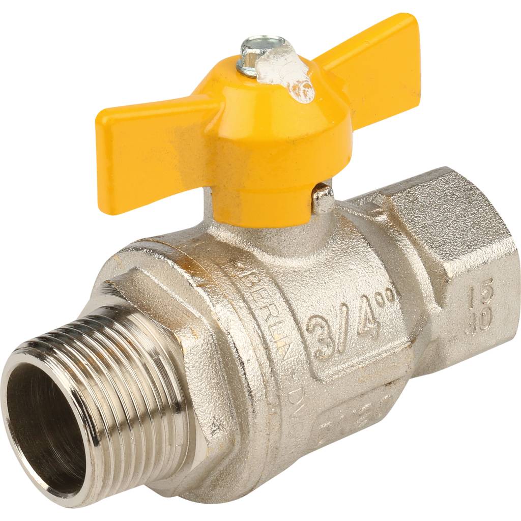 Кран шаровый Itap BERLIN 073 3/4 муфта/резьба для газа полнопроходной (бабочка)