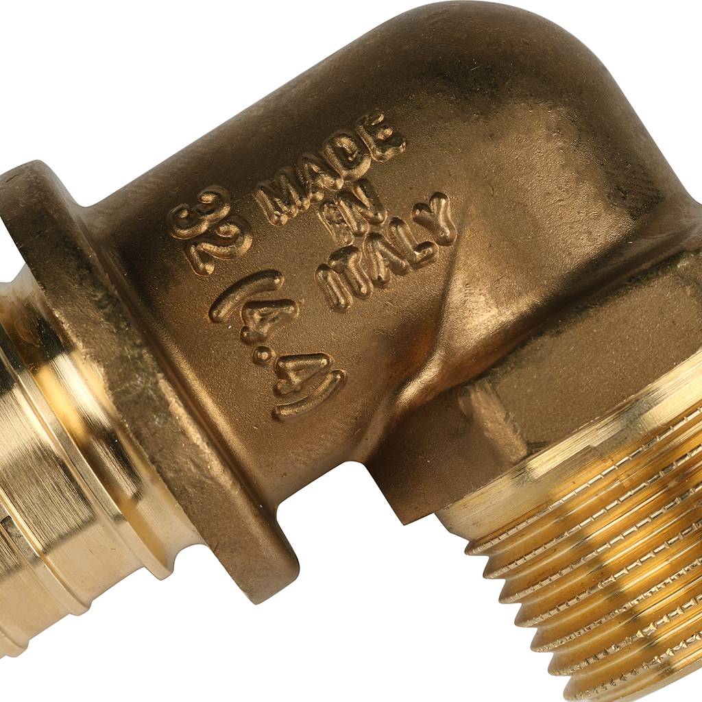 Угольник-переходник STOUT с наружной резьбой 32xR 1 для труб из сшитого полиэтилена аксиальный, SFA-0005-003210